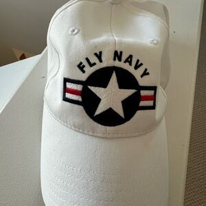 Fly Navy Kids Cap - White